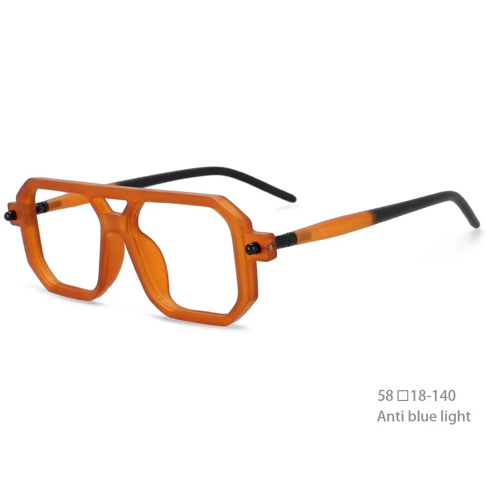 CCspace Unisex Full Rim Square Acetate Frame Eyeglasses 54381