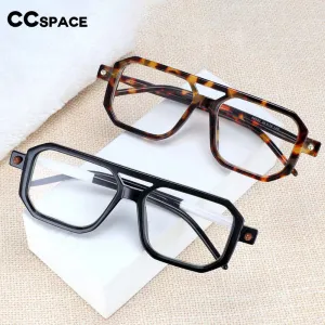CCspace Unisex Full Rim Square Acetate Frame Eyeglasses 54381