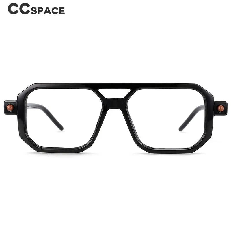 CCspace Unisex Full Rim Square Acetate Frame Eyeglasses 54381
