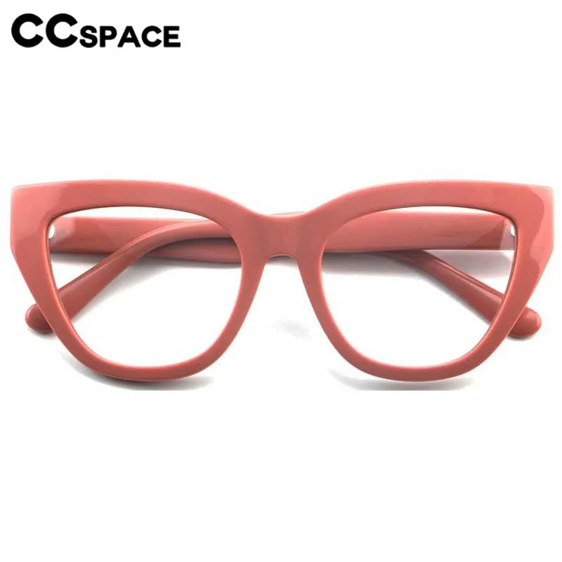 CCspace Unisex Full Rim Square Cat Eye Acetate Eyeglasses 56813