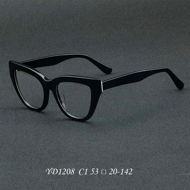 CCspace Unisex Full Rim Square Cat Eye Acetate Eyeglasses 56813
