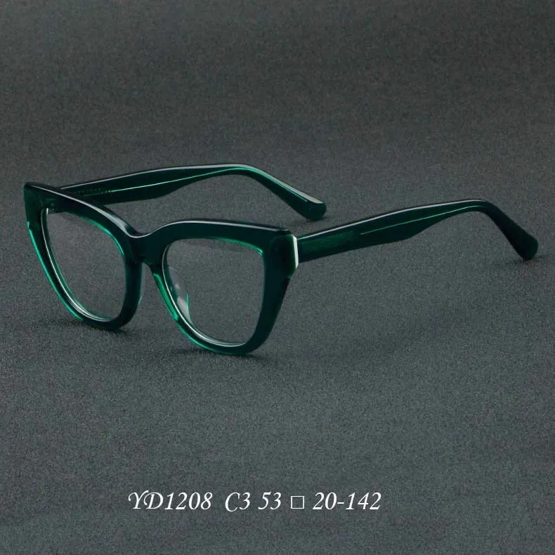 CCspace Unisex Full Rim Square Cat Eye Acetate Eyeglasses 56813