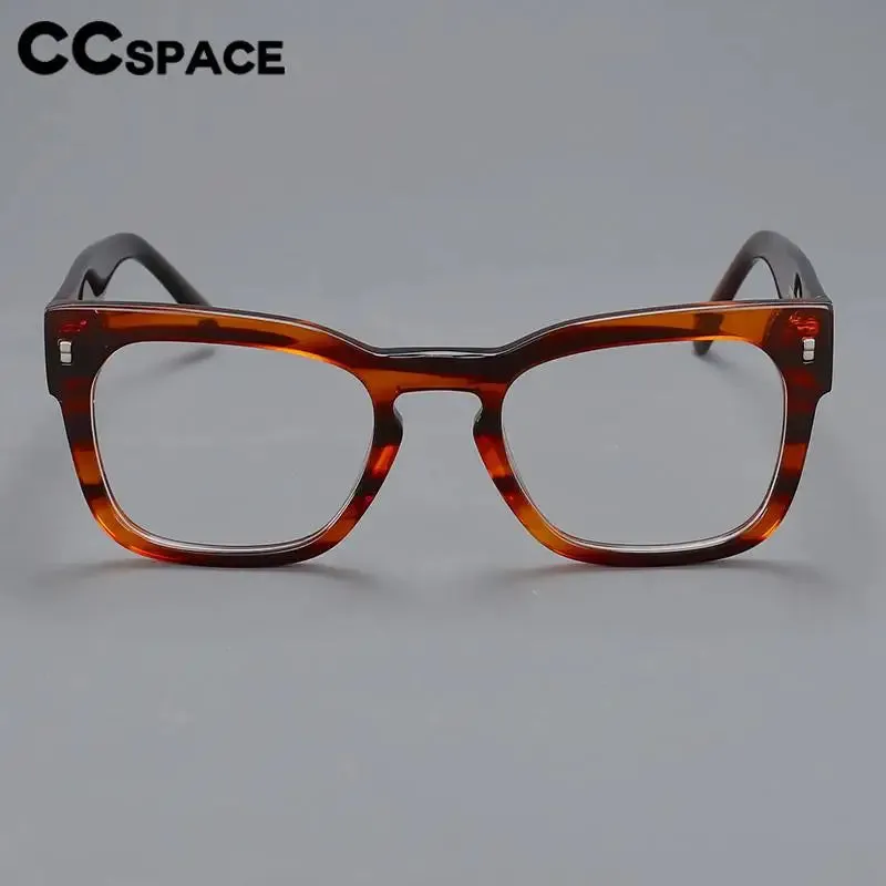 CCspace Unisex Full Rim Square Cat Eye Acetate Eyeglasses 57232