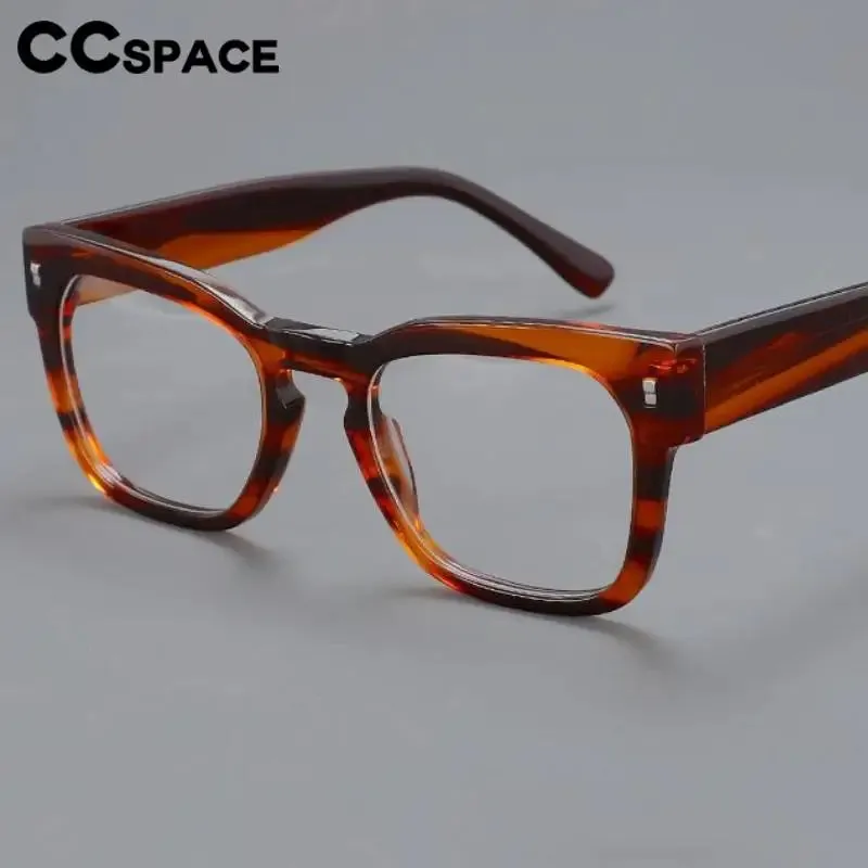 CCspace Unisex Full Rim Square Cat Eye Acetate Eyeglasses 57232
