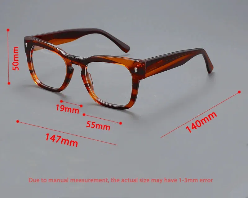 CCspace Unisex Full Rim Square Cat Eye Acetate Eyeglasses 57232