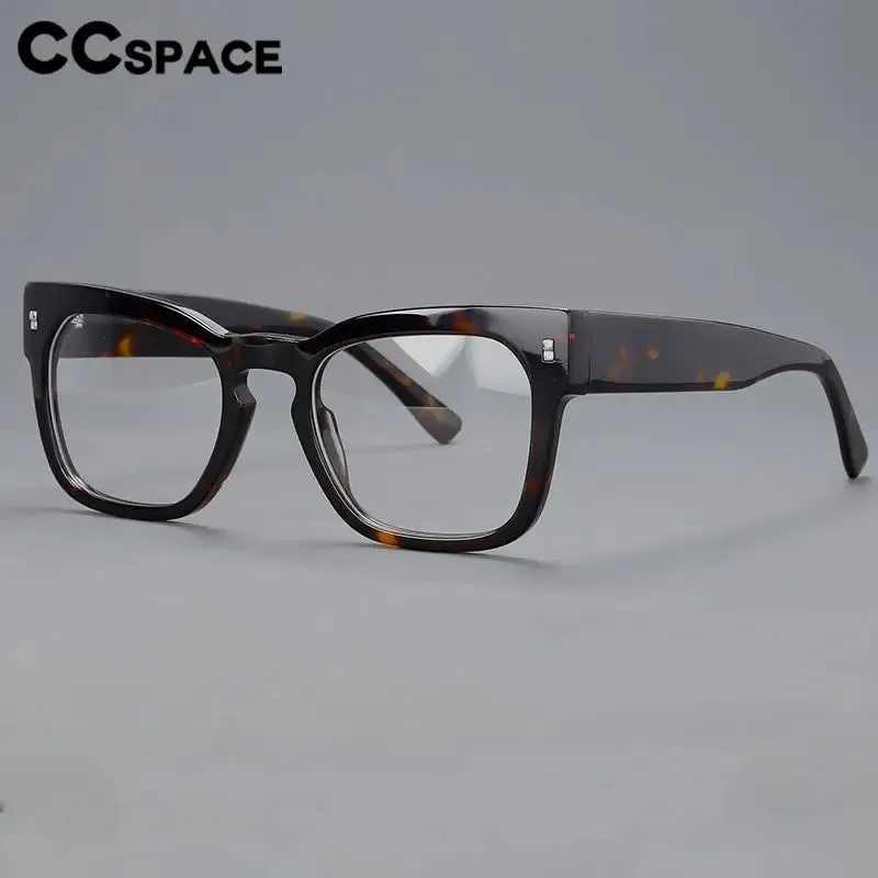 CCspace Unisex Full Rim Square Cat Eye Acetate Eyeglasses 57232