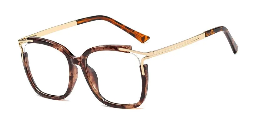 CCspace Unisex Full Rim Square Cat Eye Acetate Frame Eyeglasses 48054