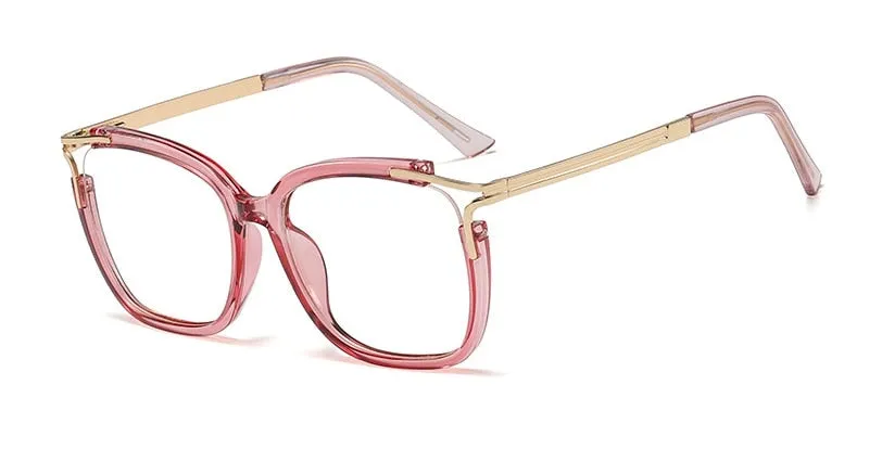 CCspace Unisex Full Rim Square Cat Eye Acetate Frame Eyeglasses 48054