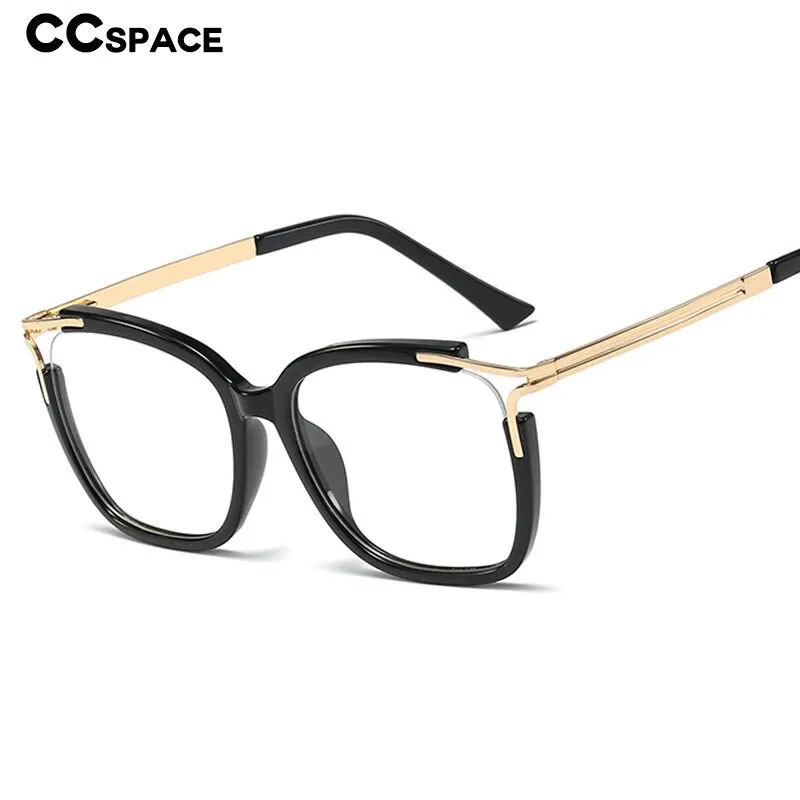CCspace Unisex Full Rim Square Cat Eye Acetate Frame Eyeglasses 48054