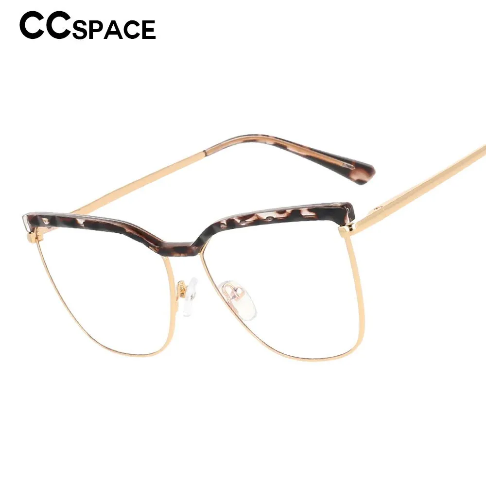 CCspace Unisex Full Rim Square Cat Eye Tr 90 Alloy Frame Eyeglasses 53366