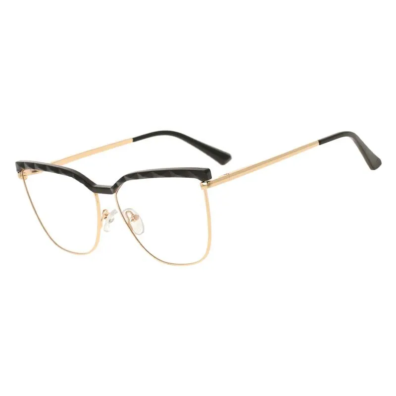 CCspace Unisex Full Rim Square Cat Eye Tr 90 Alloy Frame Eyeglasses 53366