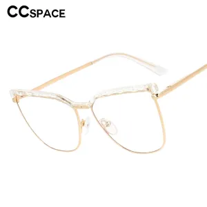 CCspace Unisex Full Rim Square Cat Eye Tr 90 Alloy Frame Eyeglasses 53366