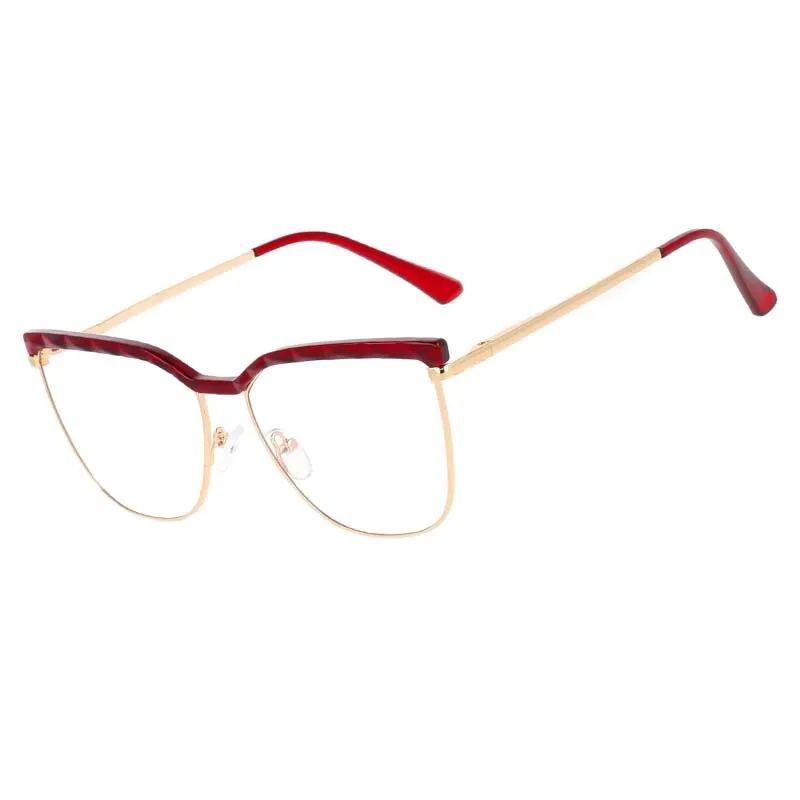CCspace Unisex Full Rim Square Cat Eye Tr 90 Alloy Frame Eyeglasses 53366