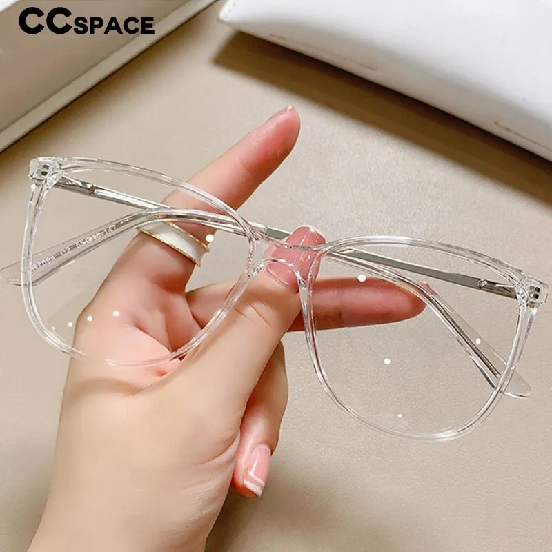 CCspace Unisex Full Rim Square Cat Eye Tr 90 Titanium Eyeglasses 55713