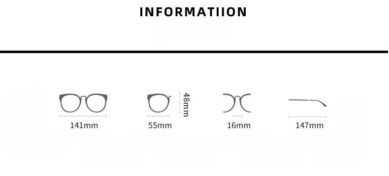 CCspace Unisex Full Rim Square Cat Eye Tr 90 Titanium Eyeglasses 55713