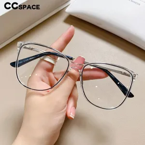 CCspace Unisex Full Rim Square Cat Eye Tr 90 Titanium Eyeglasses 55713
