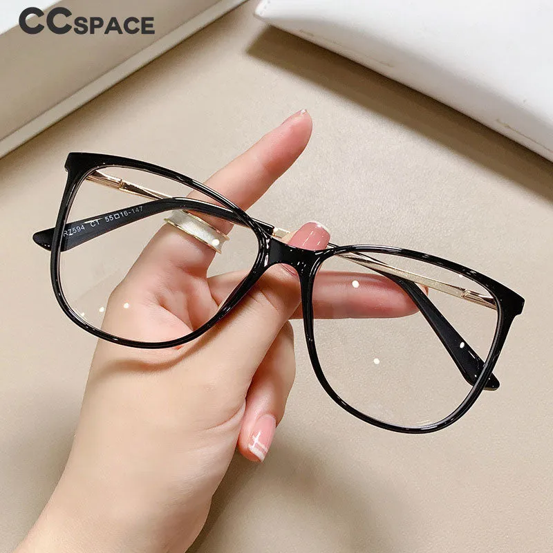 CCspace Unisex Full Rim Square Cat Eye Tr 90 Titanium Eyeglasses 55713
