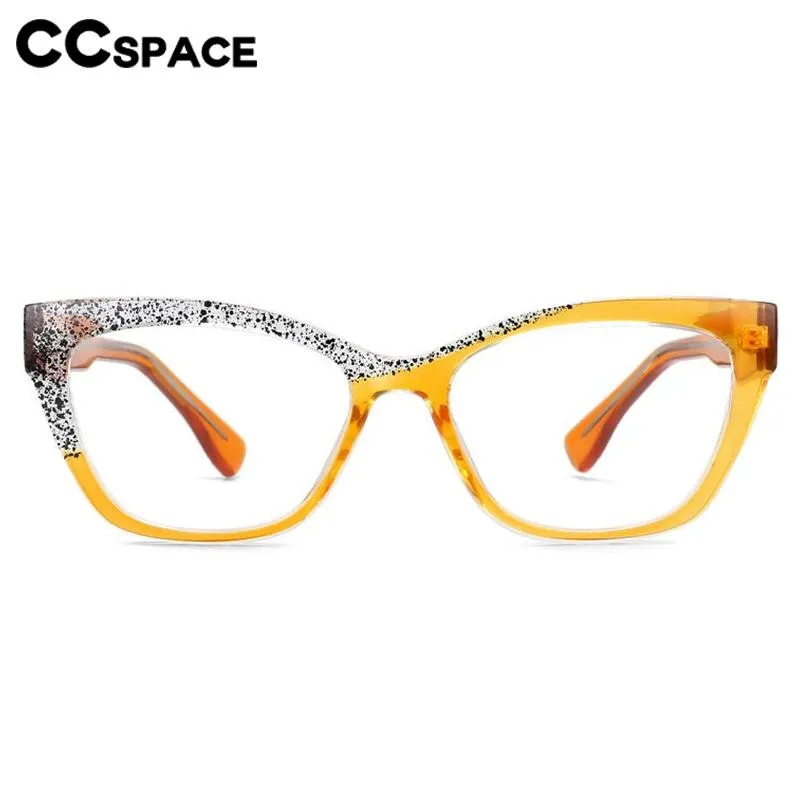 CCspace Unisex Full Rim Square Cat Eye Tr 90 Titanium Eyeglasses 56596