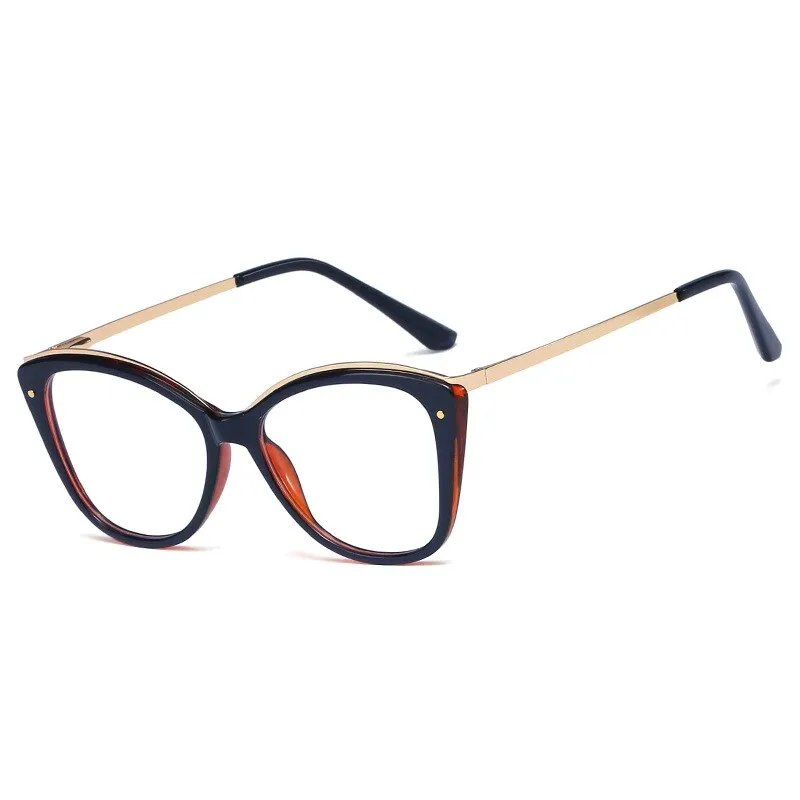 CCspace Unisex Full Rim Square Cat Eye Tr 90 Titanium Frame Eyeglasses 48168
