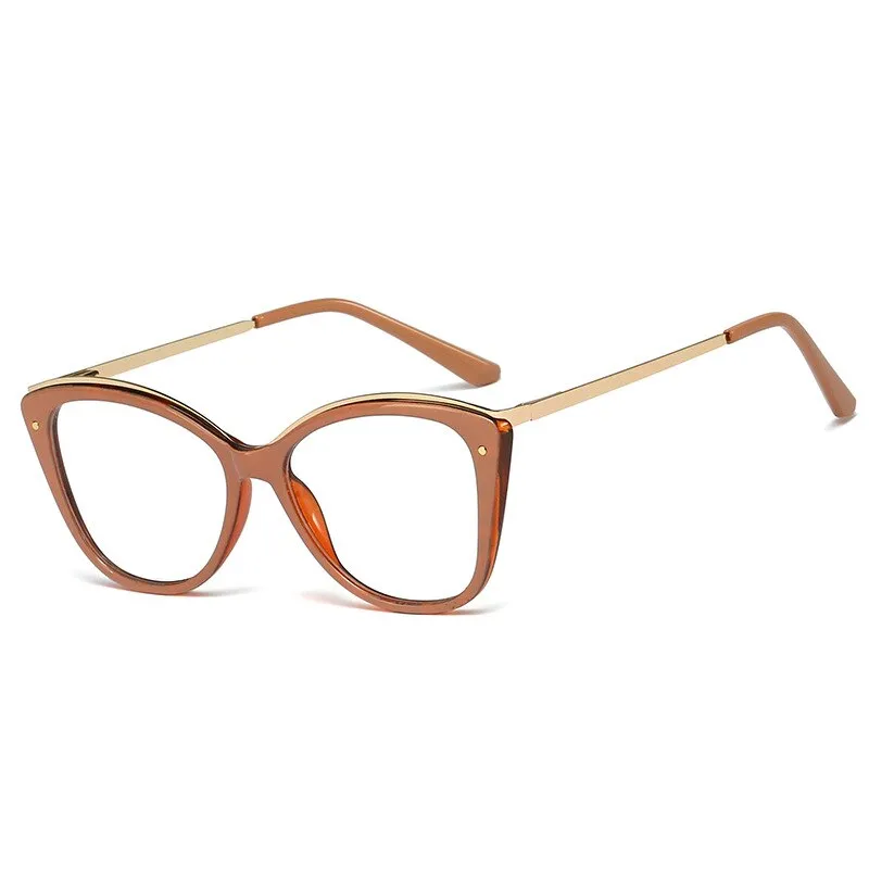 CCspace Unisex Full Rim Square Cat Eye Tr 90 Titanium Frame Eyeglasses 48168