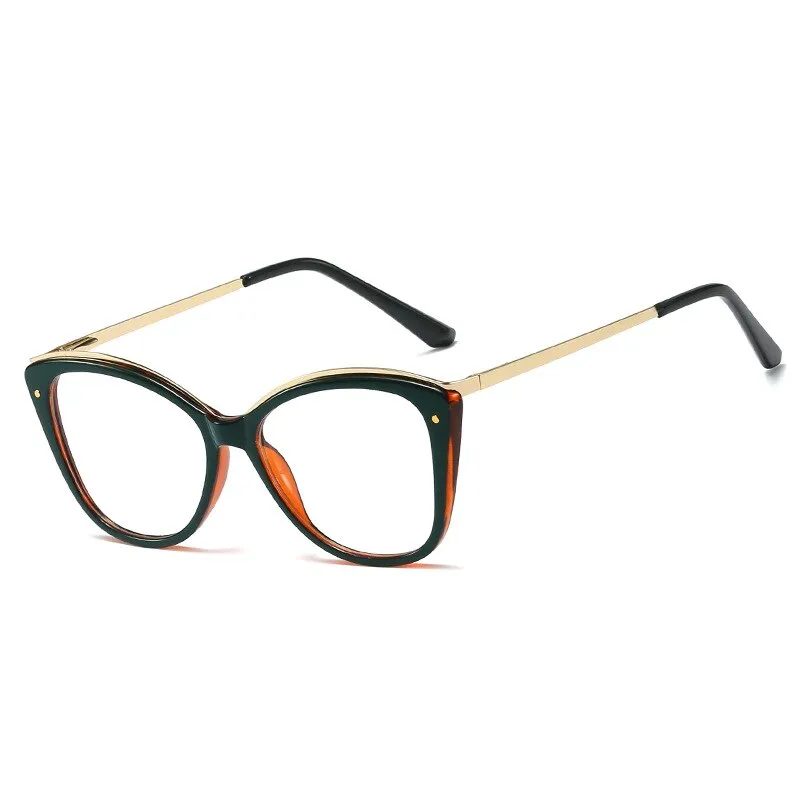 CCspace Unisex Full Rim Square Cat Eye Tr 90 Titanium Frame Eyeglasses 48168