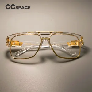 CCspace Unisex Full Rim Square Double Bridge Alloy Frame Eyeglasses Su108