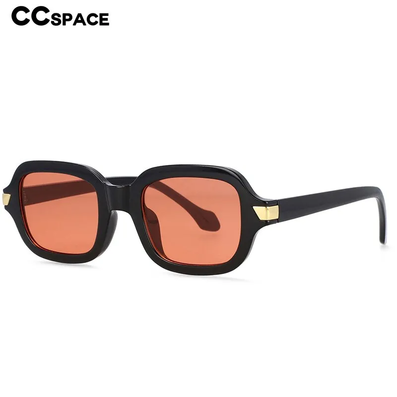CCspace Unisex Full Rim Square Resin Alloy Frame Punk Sunglasses 54401