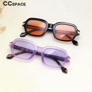 CCspace Unisex Full Rim Square Resin Alloy Frame Punk Sunglasses 54401