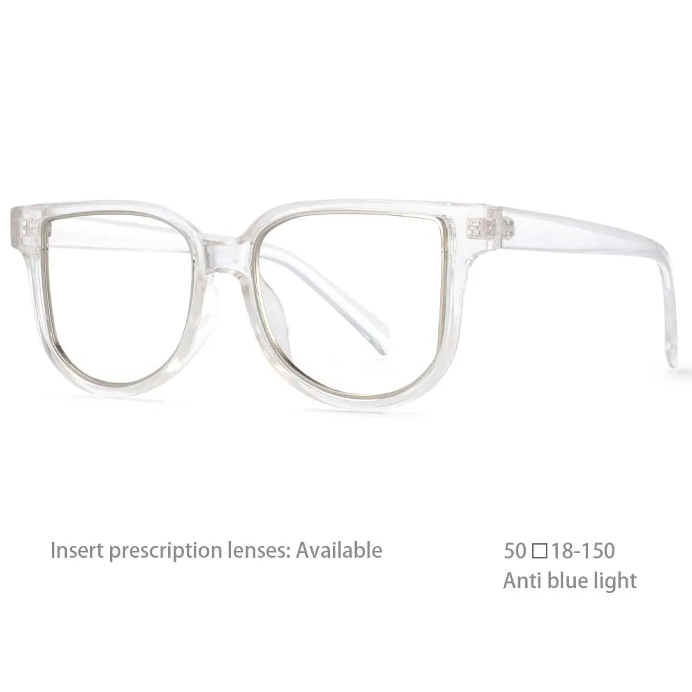 CCspace Unisex Full Rim Square Resin Frame Eyeglasses 54476
