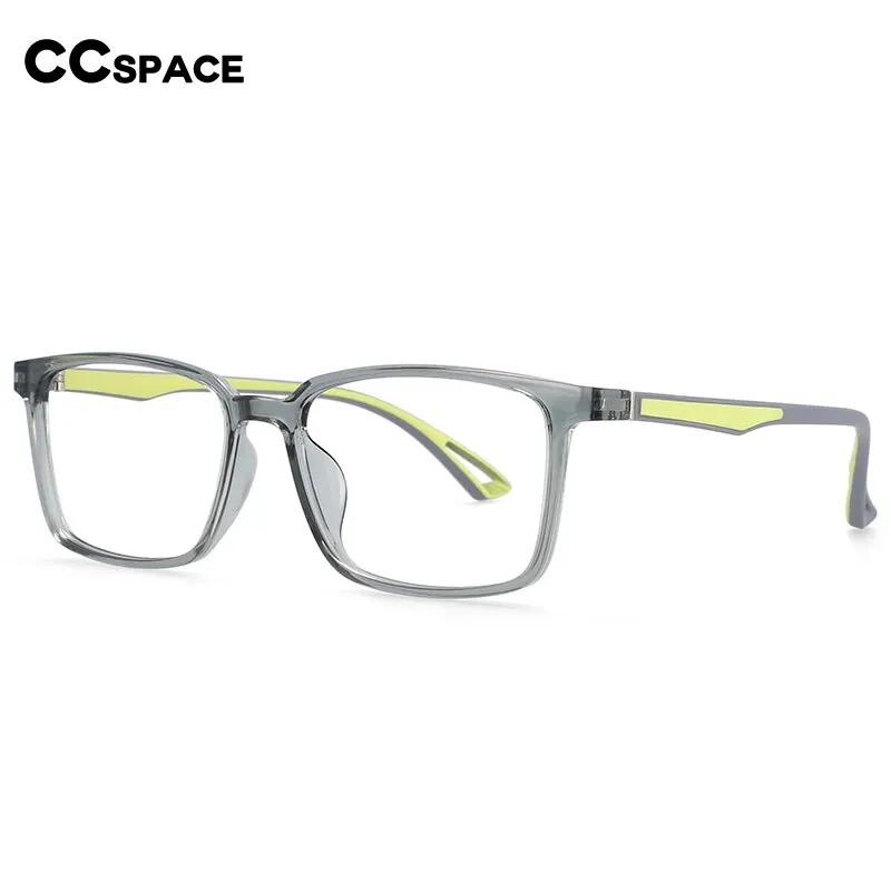 CCspace Unisex Full Rim Square Tr 90 Alloy Frame Eyeglasses 54368