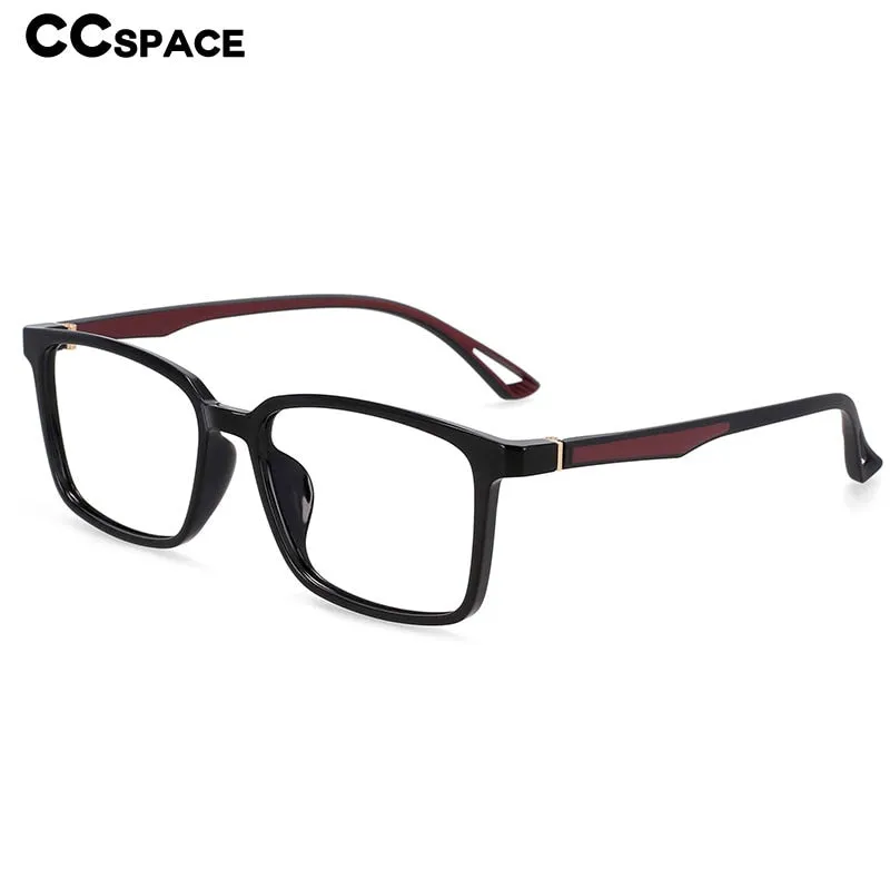 CCspace Unisex Full Rim Square Tr 90 Alloy Frame Eyeglasses 54368