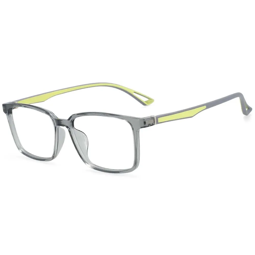 CCspace Unisex Full Rim Square Tr 90 Alloy Frame Eyeglasses 54368
