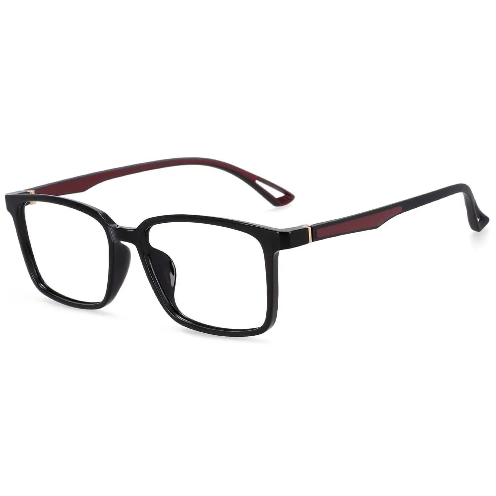 CCspace Unisex Full Rim Square Tr 90 Alloy Frame Eyeglasses 54368