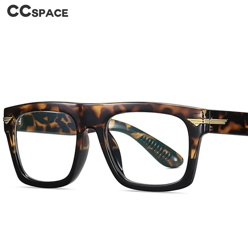 CCspace Unisex Full Rim Square Tr 90 Titanium Frame Eyeglasses 49362