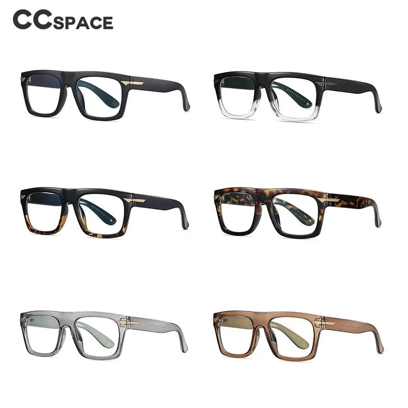CCspace Unisex Full Rim Square Tr 90 Titanium Frame Eyeglasses 49362