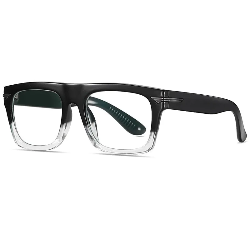 CCspace Unisex Full Rim Square Tr 90 Titanium Frame Eyeglasses 49362