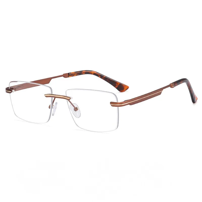 CCspace Unisex Rimless Square Alloy Eyeglasses 55384