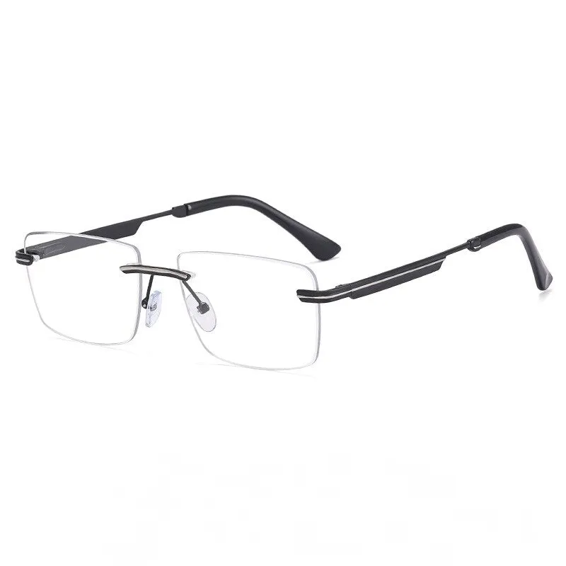 CCspace Unisex Rimless Square Alloy Eyeglasses 55384