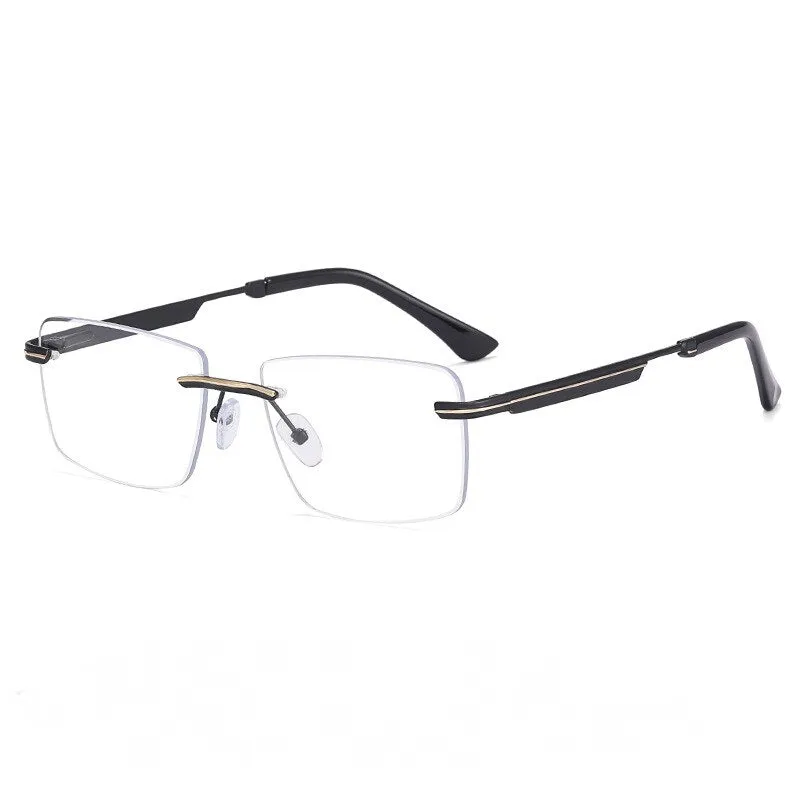 CCspace Unisex Rimless Square Alloy Eyeglasses 55384