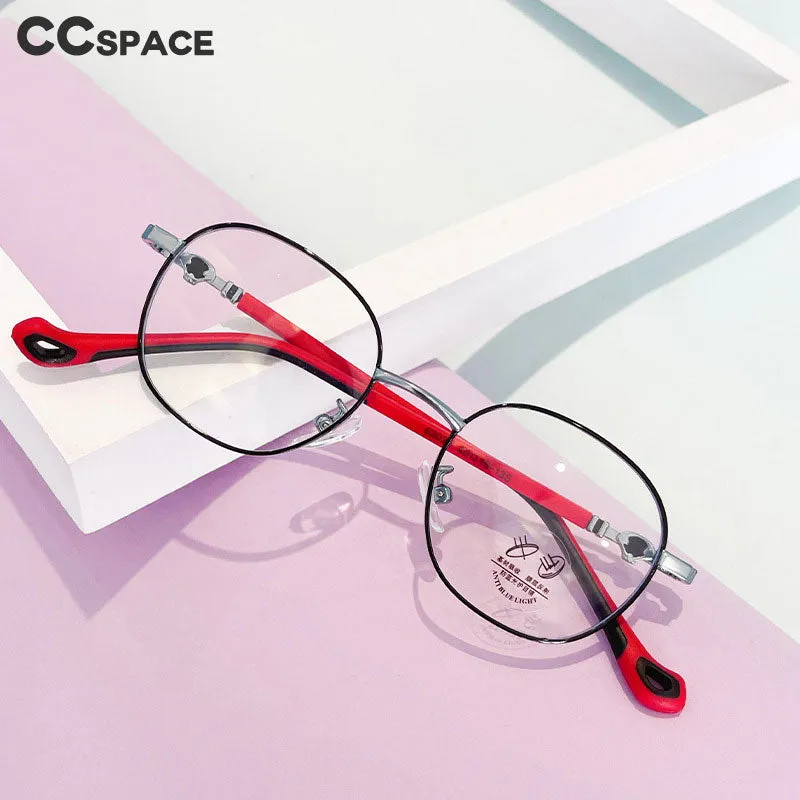 CCspace Unisex Youth Full Rim Oval Alloy Eyeglasses 56566