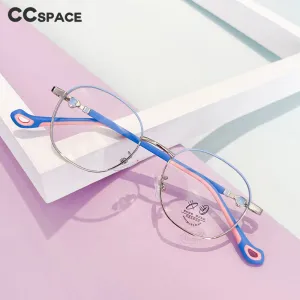 CCspace Unisex Youth Full Rim Oval Alloy Eyeglasses 56566