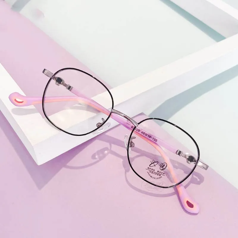 CCspace Unisex Youth Full Rim Oval Alloy Eyeglasses 56566