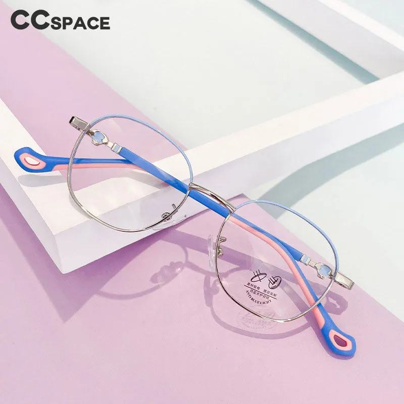 CCspace Unisex Youth Full Rim Oval Alloy Eyeglasses 56566