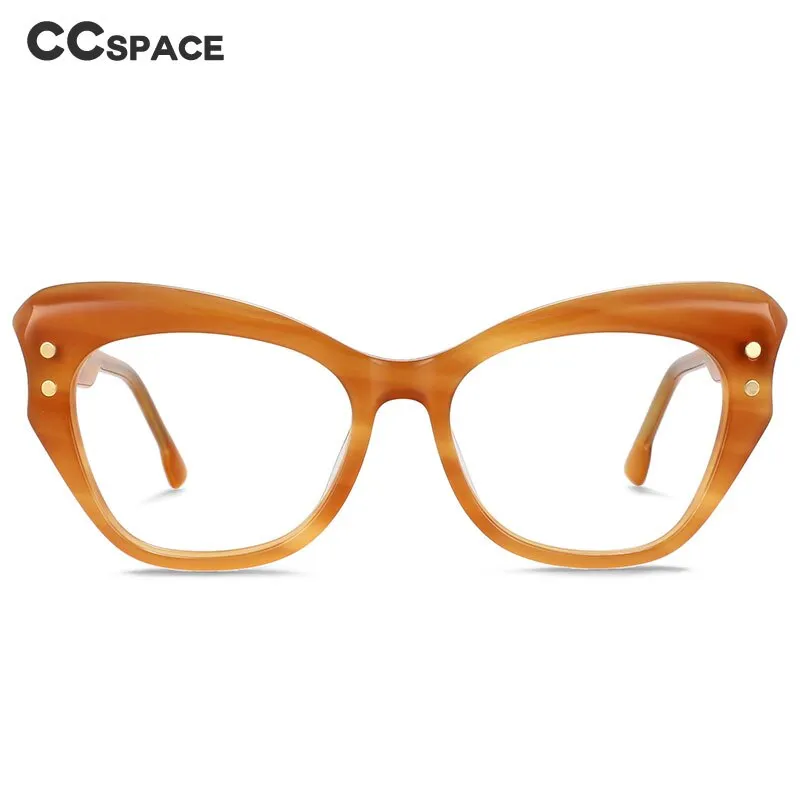 CCspace Women's Full Rim Butterfly Cat Eye Acetate Eyeglasses 53174