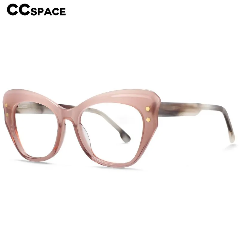 CCspace Women's Full Rim Butterfly Cat Eye Acetate Eyeglasses 53174