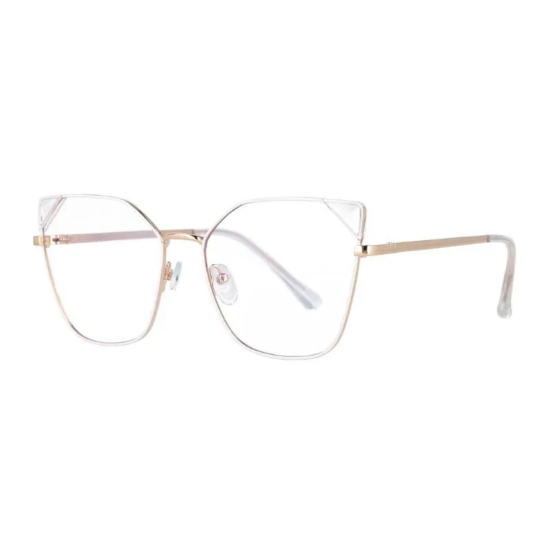 CCspace Women's Full Rim Cat Eye Acetate Alloy Frame Eyeglasses 53143