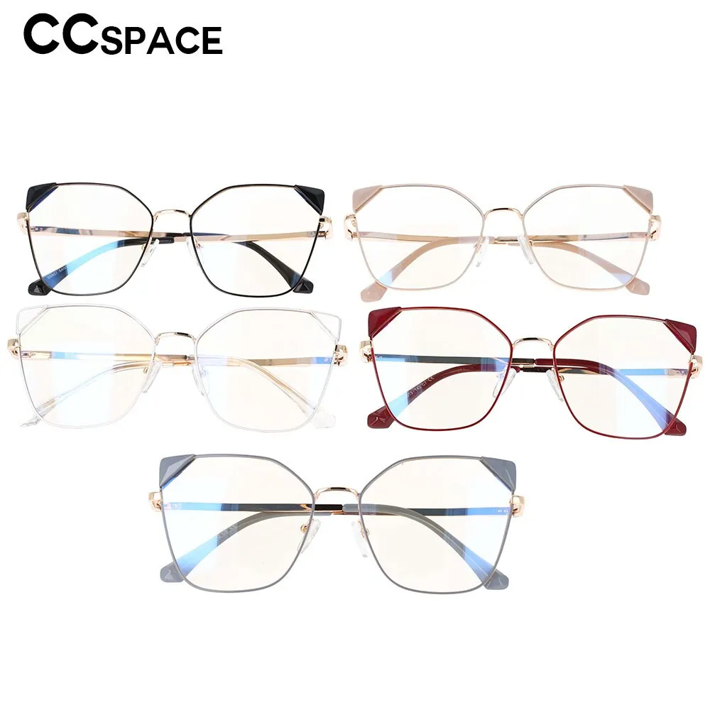 CCspace Women's Full Rim Cat Eye Acetate Alloy Frame Eyeglasses 53143