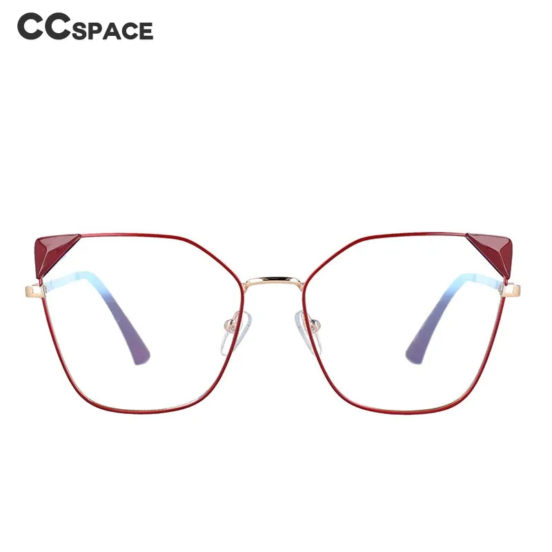 CCspace Women's Full Rim Cat Eye Acetate Alloy Frame Eyeglasses 53143