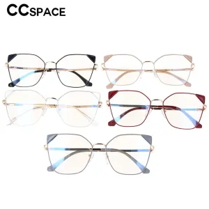 CCspace Women's Full Rim Cat Eye Acetate Alloy Frame Eyeglasses 53143