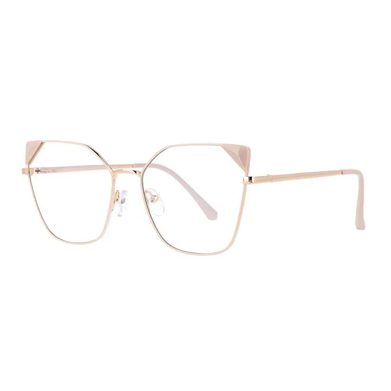 CCspace Women's Full Rim Cat Eye Acetate Alloy Frame Eyeglasses 53143